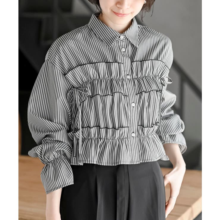 短丈フリルブラウス フリルショートブラウス （フリルショートブラウス | w closet