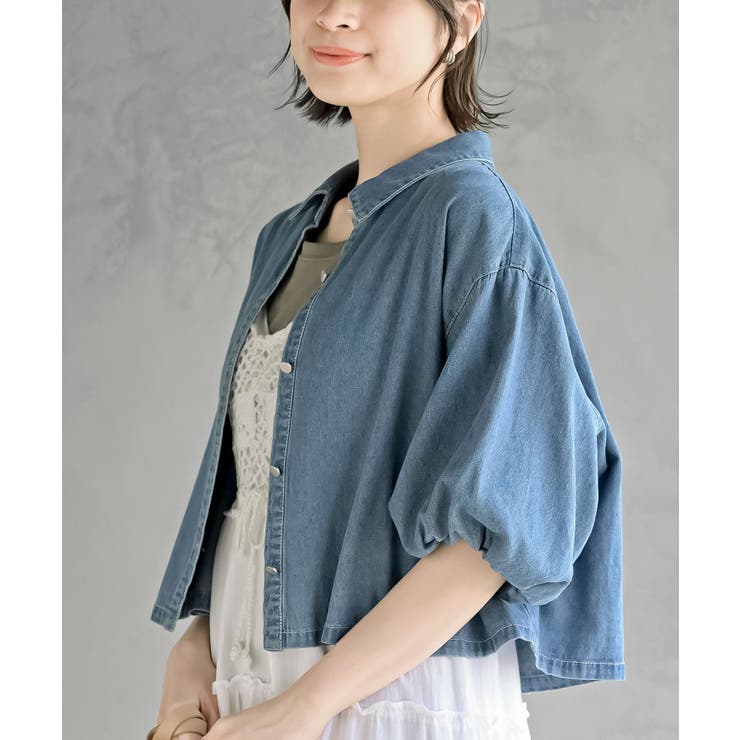 ダークブルーデニムバルーンスリーブシャツ kapital 新品未使用 HYKE(ハイク) BALOON SLEEVE DENIM JACKET/TYPE2- 身長別定番