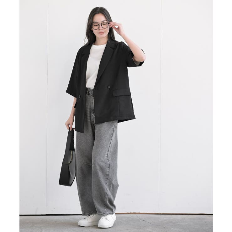 リネンライク半袖ジャケット | rps | 詳細画像10 