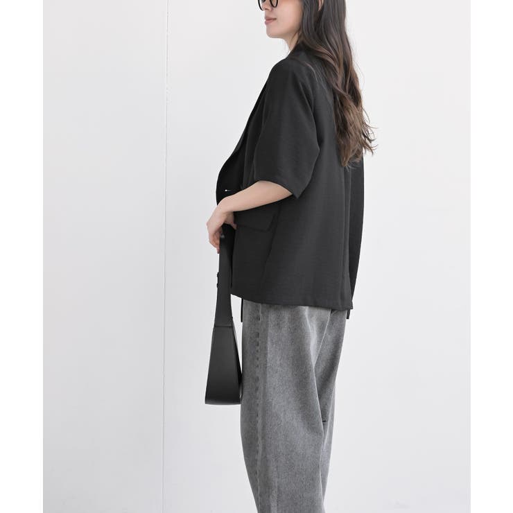 リネンライク半袖ジャケット | rps | 詳細画像11 