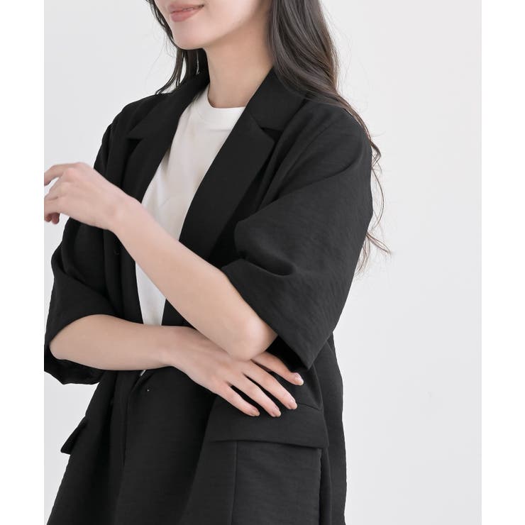 リネンライク半袖ジャケット | rps | 詳細画像15 