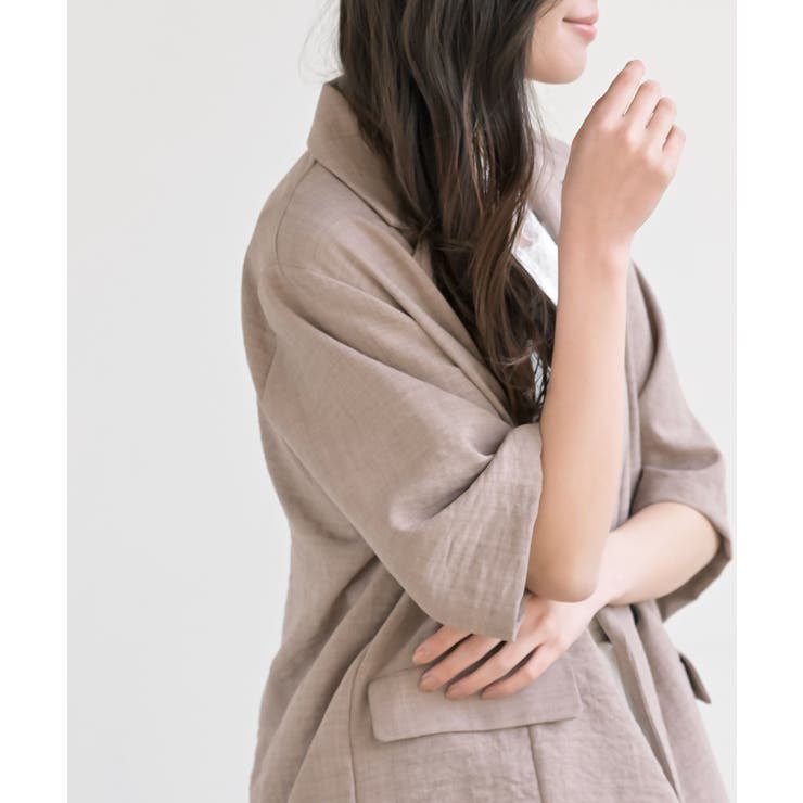 リネンライク半袖ジャケット | rps | 詳細画像23 