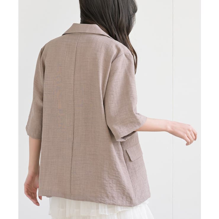 リネンライク半袖ジャケット | rps | 詳細画像24 