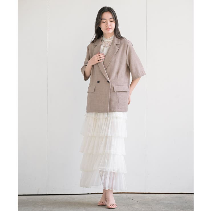 リネンライク半袖ジャケット | rps | 詳細画像26 