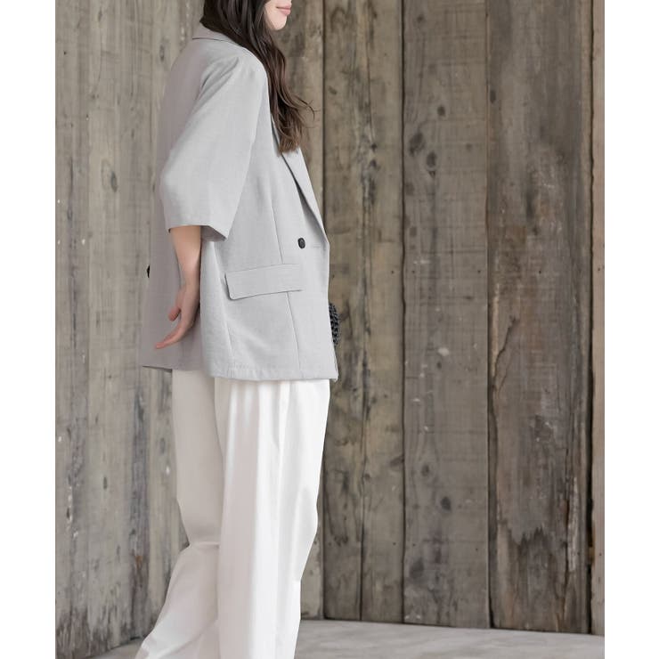 リネンライク半袖ジャケット | rps | 詳細画像5 