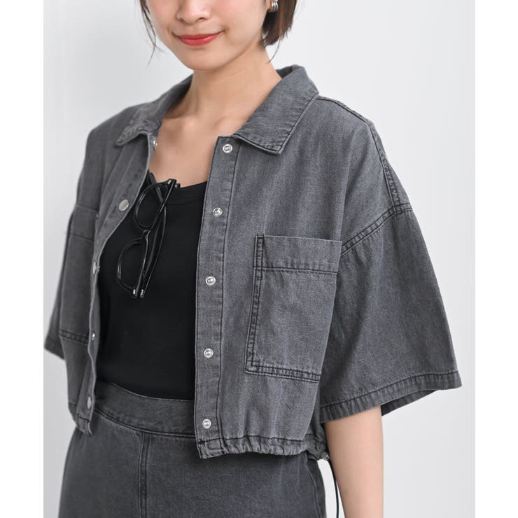 SHIPS｜<洗濯機可能>ショート丈 デニム シャツ | Rakuten