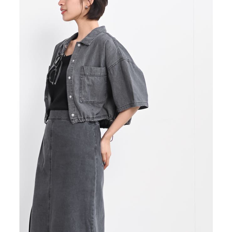 SHIPS｜<洗濯機可能>ショート丈 デニム シャツ | Rakuten