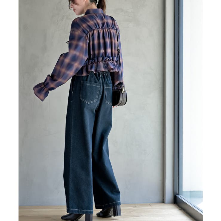 フリルリボンチェックキャンディ袖ブラウス | rps | 詳細画像20 