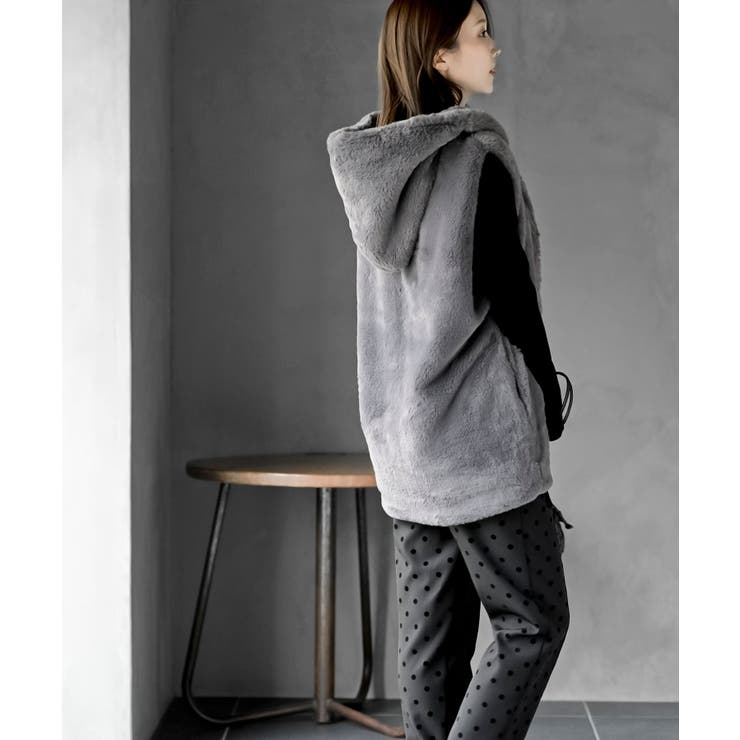 フェイクファーフードベスト | rps | 詳細画像13 