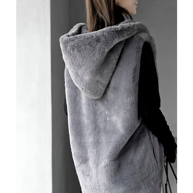 フェイクファーフードベスト | rps | 詳細画像16 