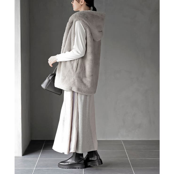 フェイクファーフードベスト | rps | 詳細画像19 