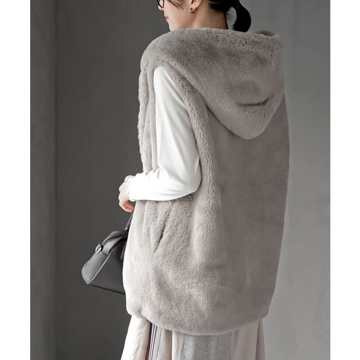 フェイクファーフードベスト | rps | 詳細画像24 