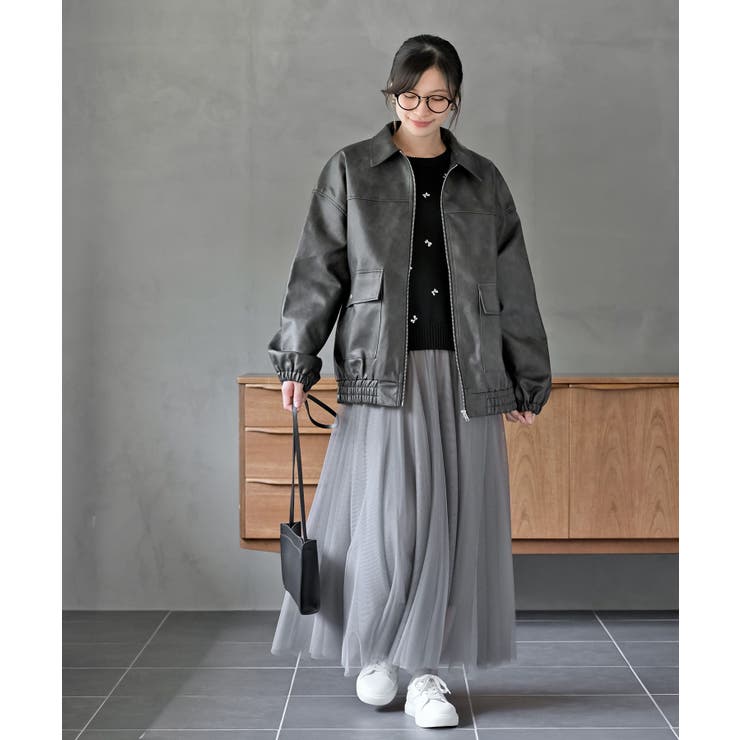 フェイクレザーステンカラーブルゾン | rps | 詳細画像10 