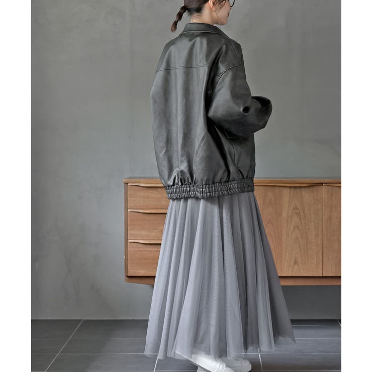 フェイクレザーステンカラーブルゾン | rps | 詳細画像12 