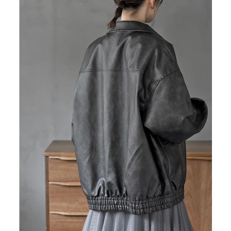 フェイクレザーステンカラーブルゾン | rps | 詳細画像16 