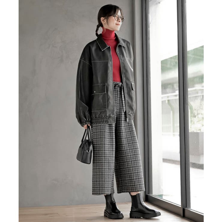 フェイクレザーステンカラーブルゾン | rps | 詳細画像2 