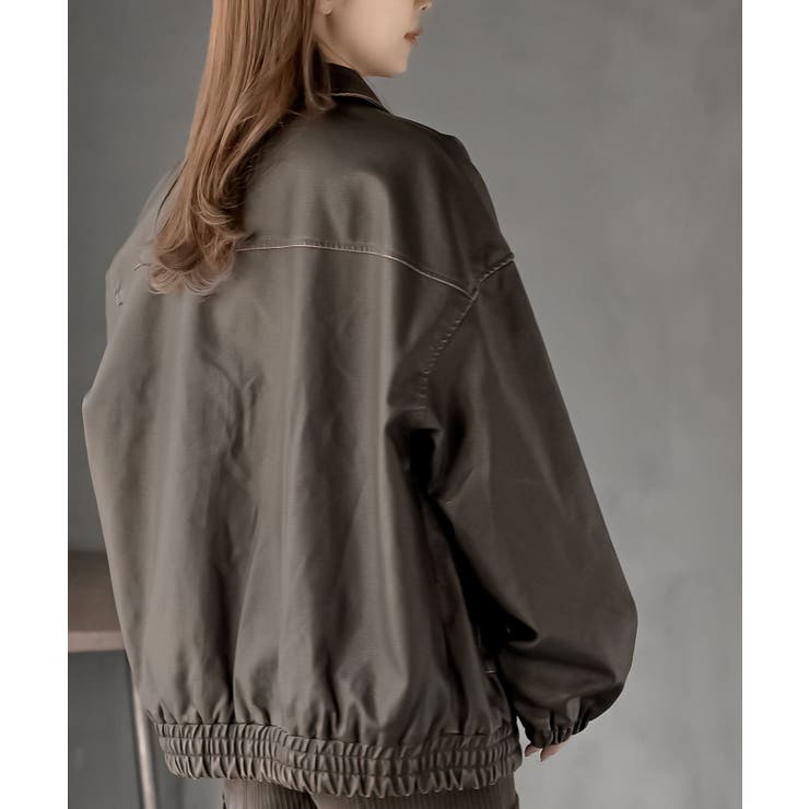 フェイクレザーステンカラーブルゾン | rps | 詳細画像20 