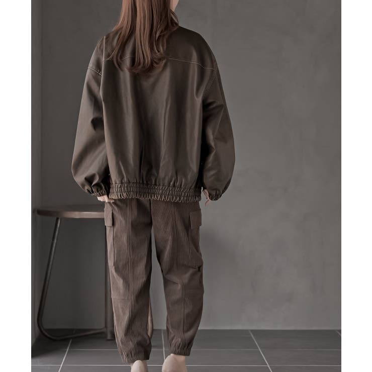 フェイクレザーステンカラーブルゾン | rps | 詳細画像23 