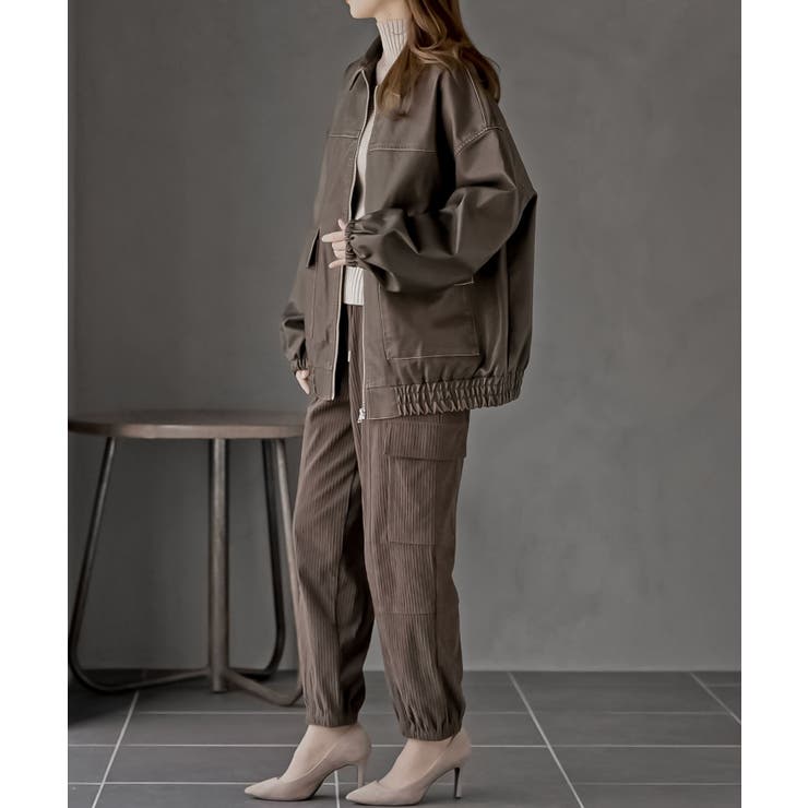 フェイクレザーステンカラーブルゾン | rps | 詳細画像24 