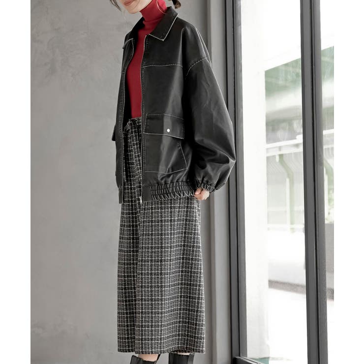 フェイクレザーステンカラーブルゾン | rps | 詳細画像6 