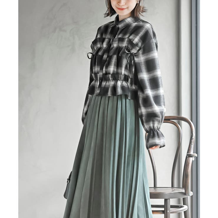 起毛チェックフリルシャツ | rps | 詳細画像11 