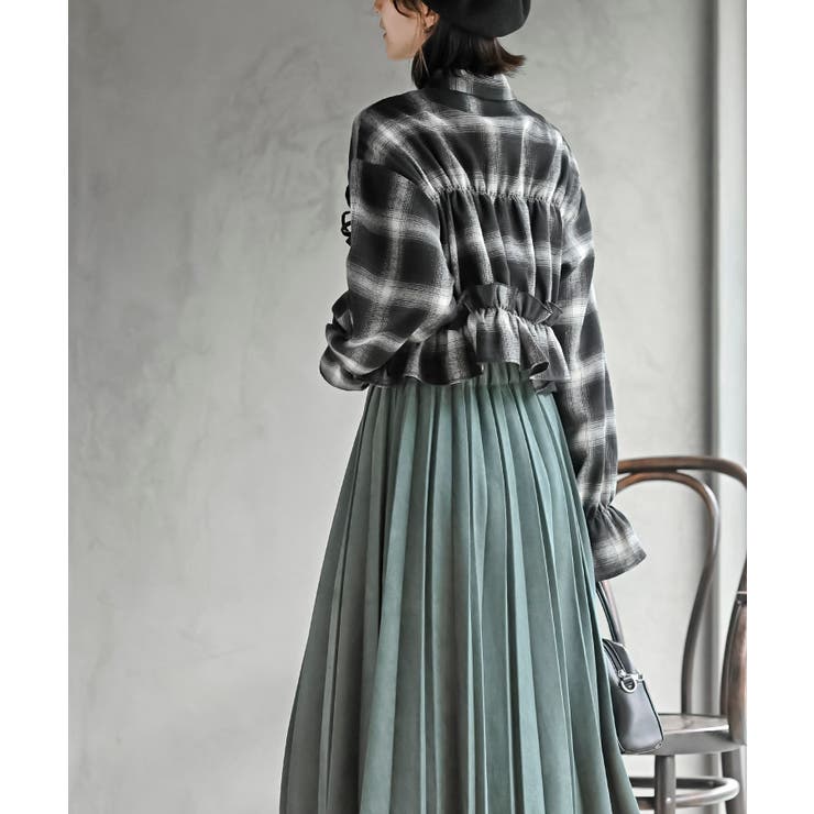 起毛チェックフリルシャツ | rps | 詳細画像12 