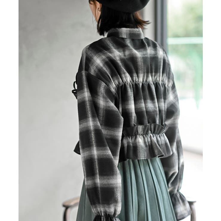 起毛チェックフリルシャツ | rps | 詳細画像16 