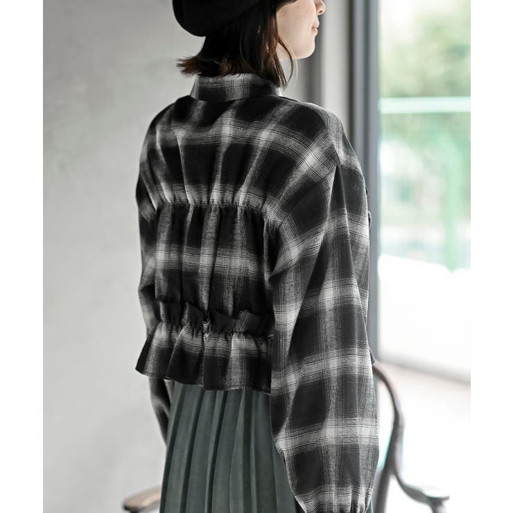 起毛チェックフリルシャツ | rps | 詳細画像17 