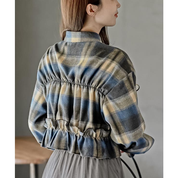 起毛チェックフリルシャツ | rps | 詳細画像24 