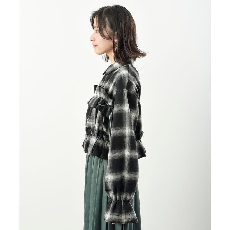 起毛チェックフリルシャツ | rps | 詳細画像26 