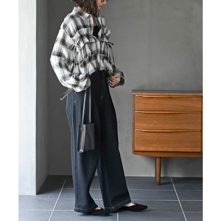 起毛チェックフリルシャツ | rps | 詳細画像5 