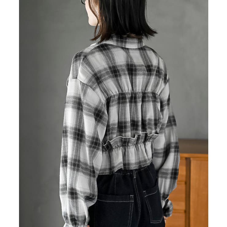 起毛チェックフリルシャツ | rps | 詳細画像8 