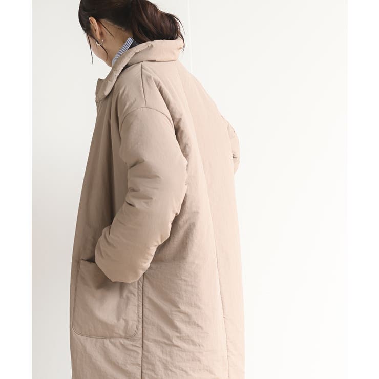 plantation 中綿 チェックライナー付き スタンドカラーロングコート スタンドカラーロングコート《カポック》 (AY-23A100-01) | | 紳士服