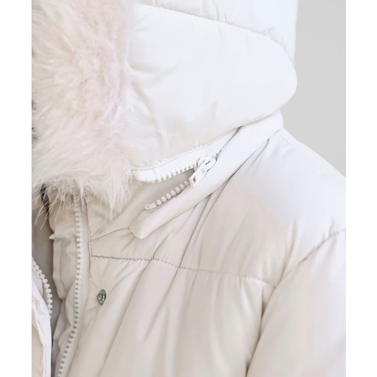 ベルト付き中綿フードフェイクファーミドルコート | rps | 詳細画像11 