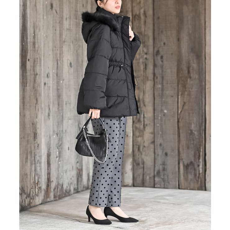 ベルト付き中綿フードフェイクファーミドルコート | rps | 詳細画像16 