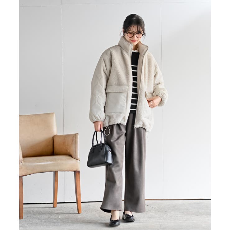 スタンドボア切替キルトジャケット | rps | 詳細画像10 