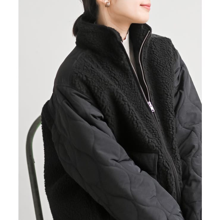 スタンドボア切替キルトジャケット | rps | 詳細画像6 