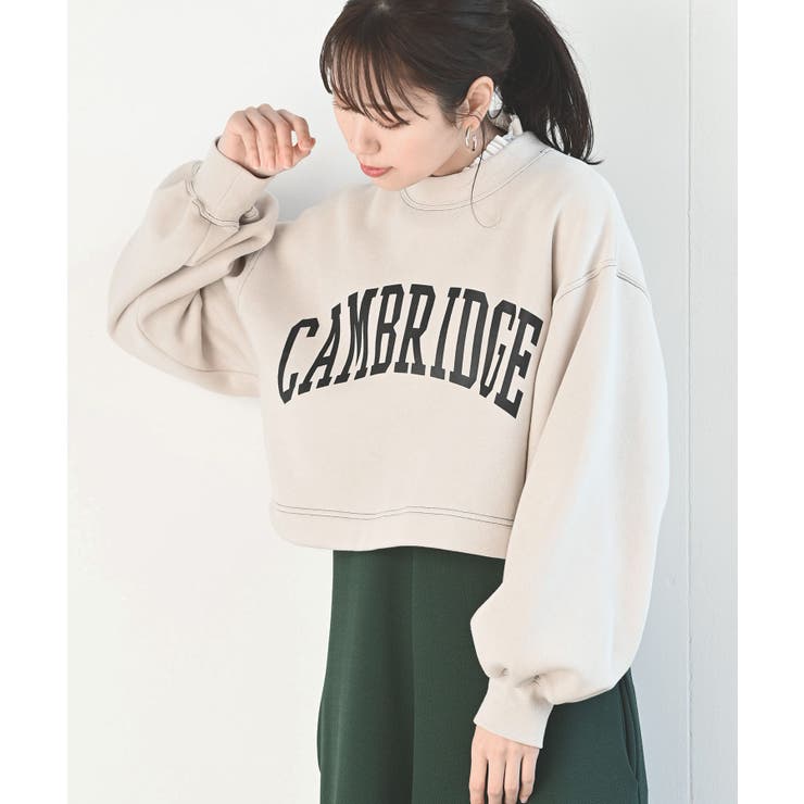 アイボリー | カレッジプリントショート丈プルオーバー | rps