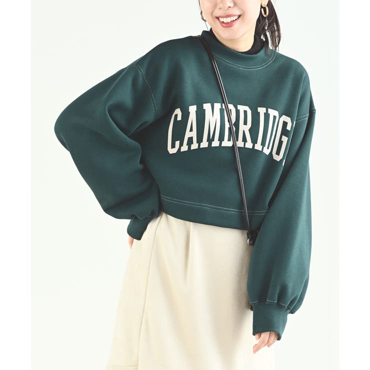 グリーン | カレッジプリントショート丈プルオーバー | rps