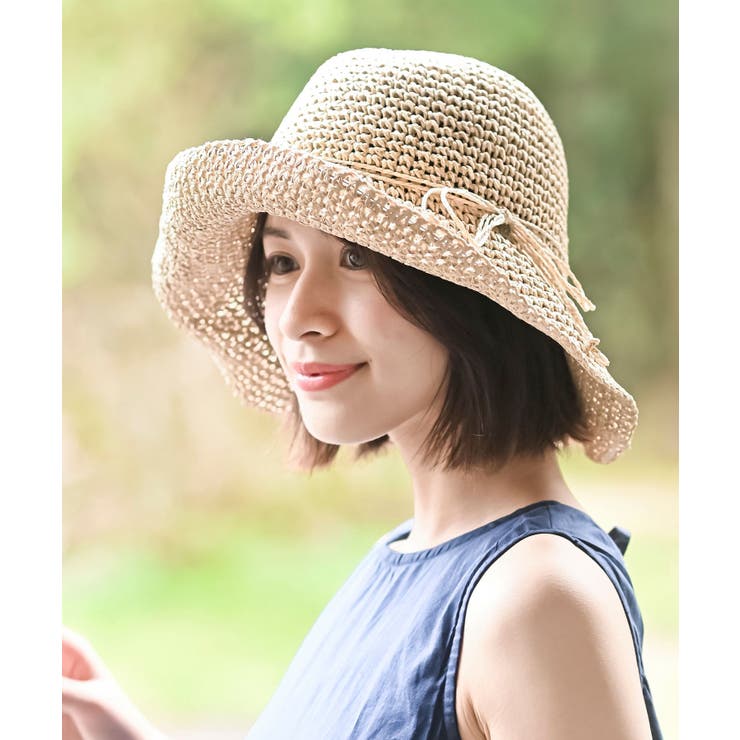 手編みつば広ペーパーハット | rps | 詳細画像7 