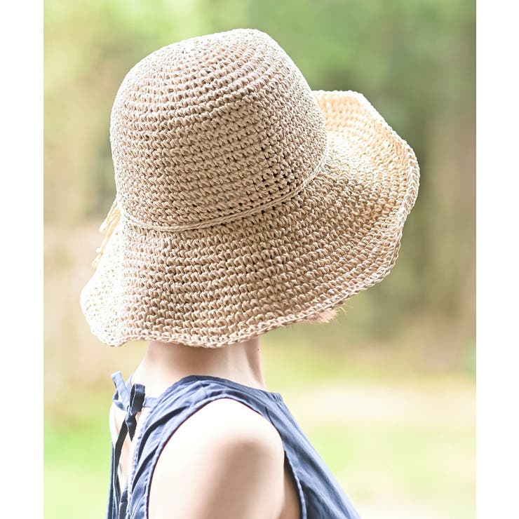 手編みつば広ペーパーハット | rps | 詳細画像8 
