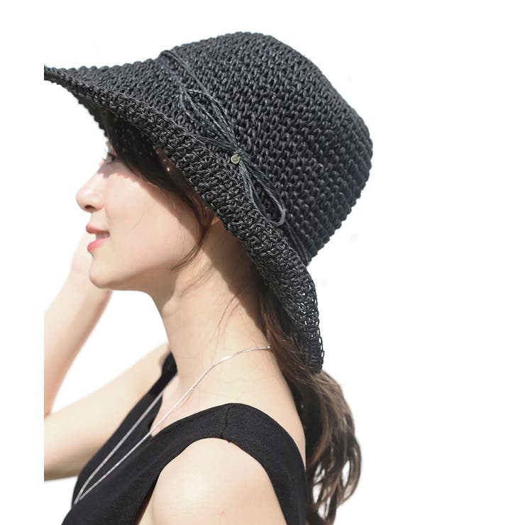coeur femme　◆トゥモローランド　つば広ペーパーハット ペーパーハット レディース 麦わら帽子 UV 春夏 女優帽 マリーナ