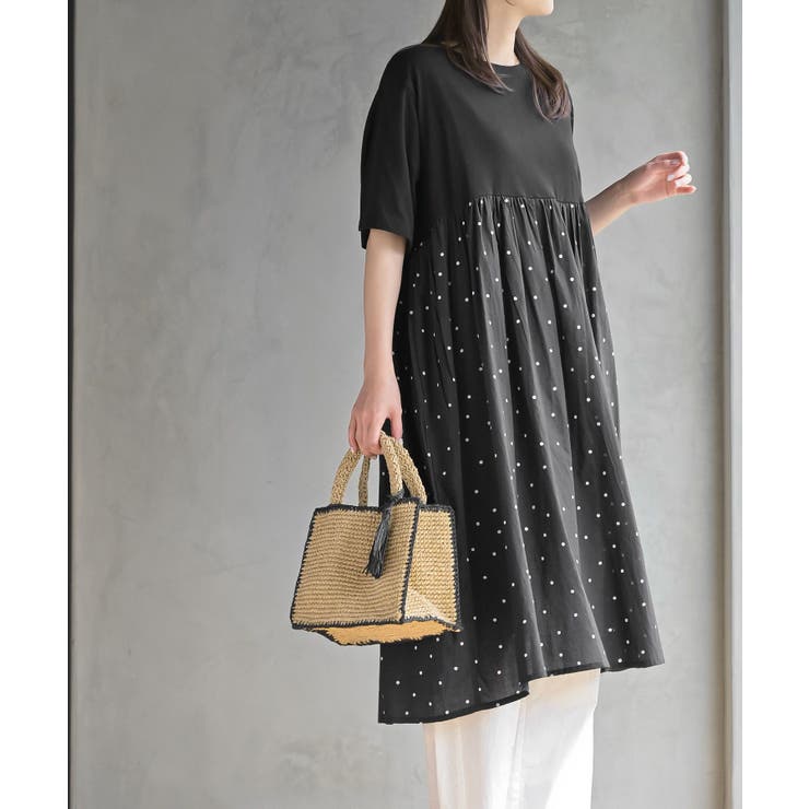 タッセル付き縁取りペーパーカゴバッグ | rps | 詳細画像9 