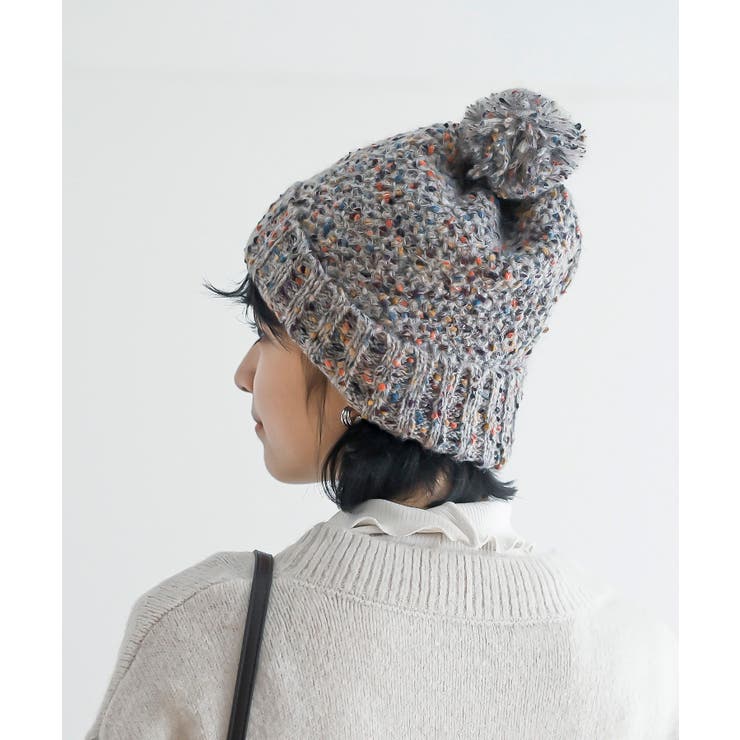 ポンポン付きカラーネップニット帽 | rps | 詳細画像7 