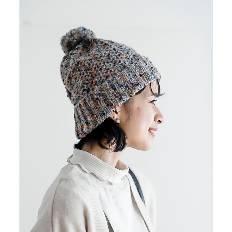 ポンポン付きカラーネップニット帽 | rps | 詳細画像9 