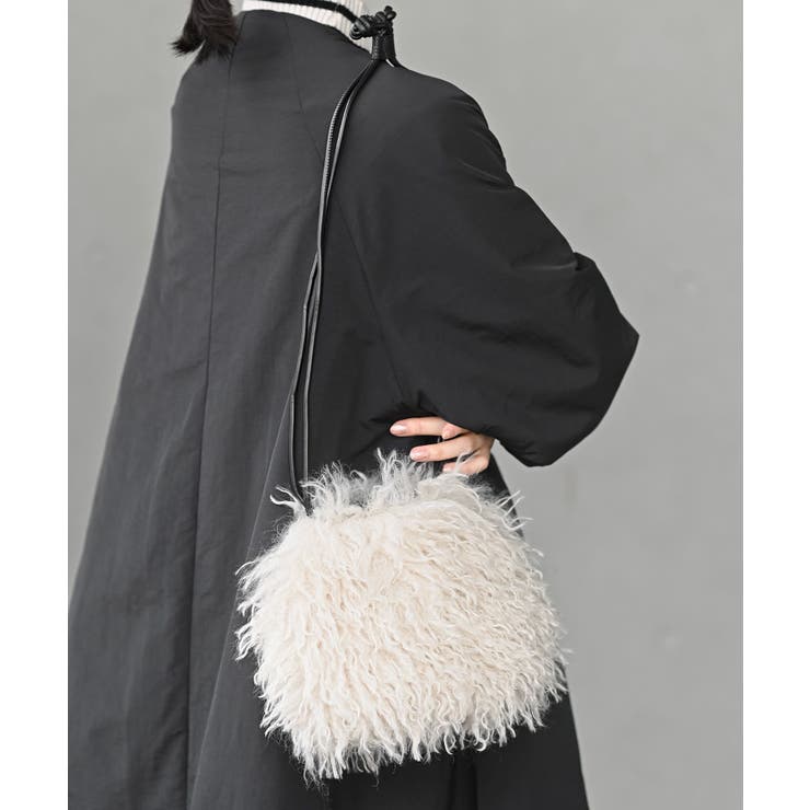 ロングフェイクファー巾着ポシェット | rps | 詳細画像1 