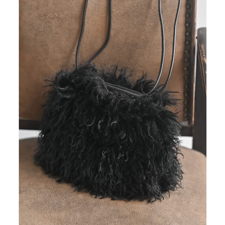 ロングフェイクファー巾着ポシェット | rps | 詳細画像12 