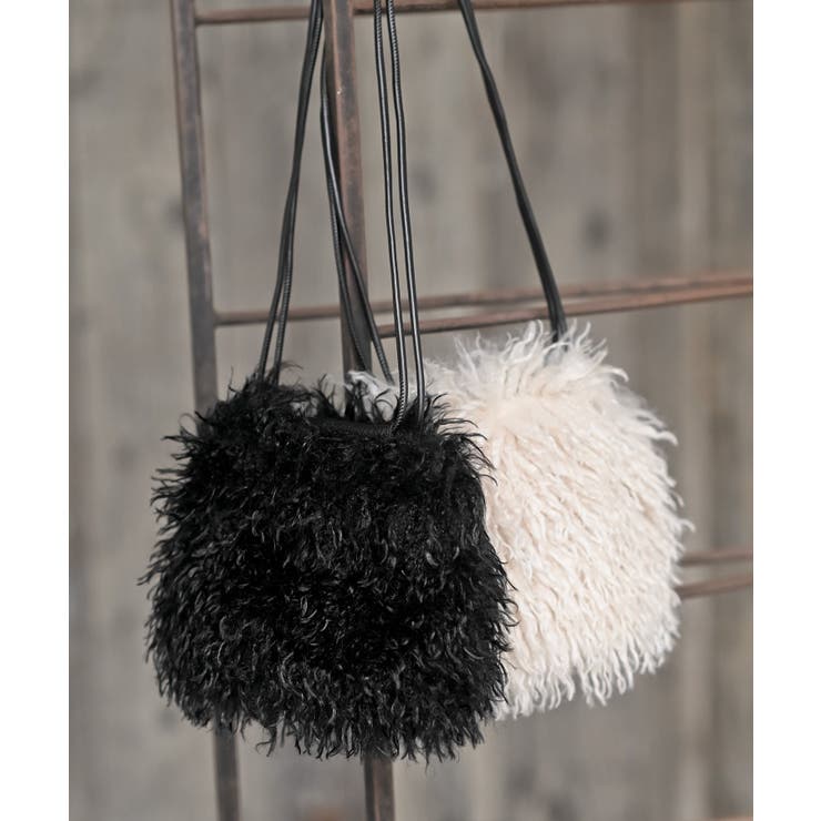 ロングフェイクファー巾着ポシェット | rps | 詳細画像13 