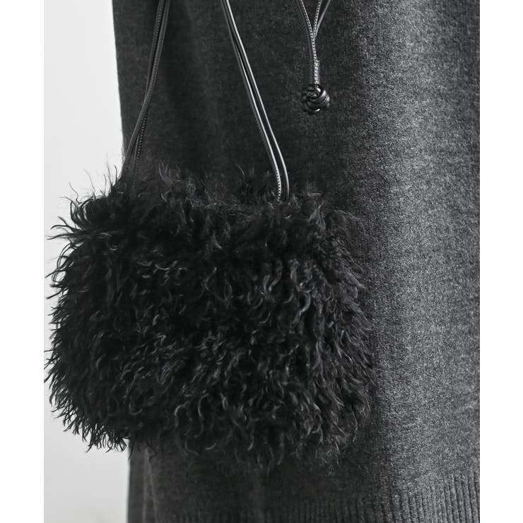 ロングフェイクファー巾着ポシェット | rps | 詳細画像4 