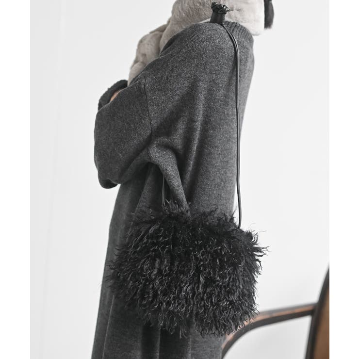 ロングフェイクファー巾着ポシェット | rps | 詳細画像5 